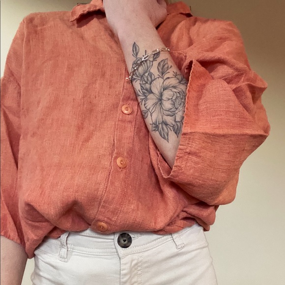 FLAX Button down top - Picture 3 of 3